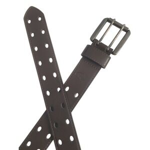 Genuine Leather 2 Hole Mossy Oak Casual Belt with Heavy Silver Buckle 36-38